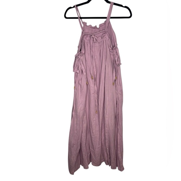 FREE PEOPLE Gauzy Cotton Lightweight Flowy C’est Bon Midi Dress Size Small - Picture 5 of 15